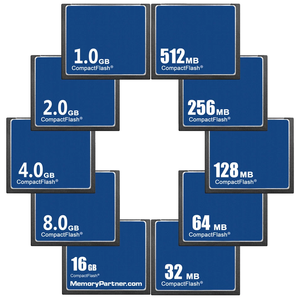 1/2/4/8/16GB 32/64/128/256/512MB CF CompactFlash Memory Card Standard OEM Useful - Image 1 of 1