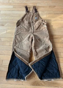 Vintage Carhartt Latzhose Herren 42x30 braun isoliert Double Knee Duck Canvas R03 - Bild 1 von 17