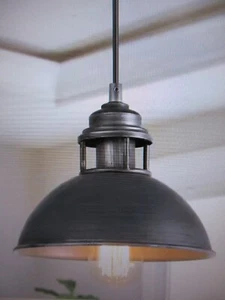 LNC 1-Light Industrial Farmhouse Barn Pendant Light Dark Gray Pendant - Picture 1 of 4