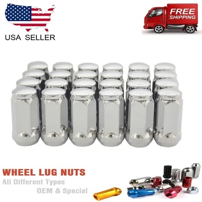 24 ШТ ХРОМИРОВАННЫЕ ЗАЖИМНЫЕ ГАЙКИ ВЫПУКЛОСТИ ЖЕЛУДЯ 1/2 ДЮЙМА - 20 С ЗАКРЫТЫМ КОНЦОМ 2 ДЮЙМА DODGE DURANGO, DAKOT - Изображение 1 из 4