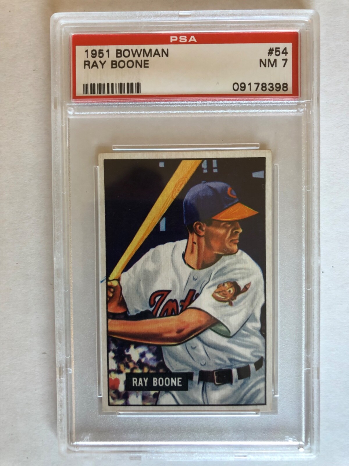 1951 Bowman # 54 Ray Boone Cleveland Indians PSA 7 NearMint