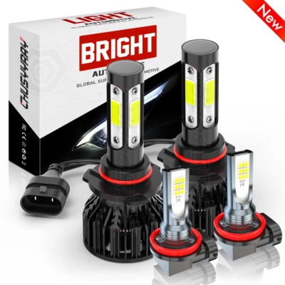 For Chrysler 300 2011 2012 2013 2014 6K LED Headlight + Fog Light Bulbs Combo - Image 1 of 4