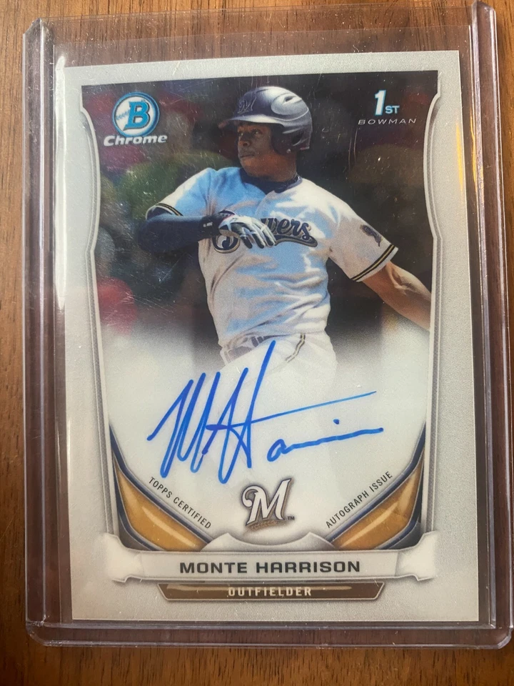 A59,765 - 2014 Bowman Chrome Draft Draft Pick Autographs #BCAMH Monte Harrison - Image 1 of 1