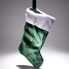 Peluche classique vert polaire bas de Noël avec fausse fourrure blanche - 9"x14" 