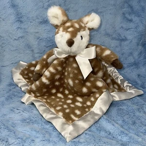 Bearington Baby Deer Fawn Baby Sicherheitsdecke Satinkand und Rücken, Plüsch - Bild 1 von 4