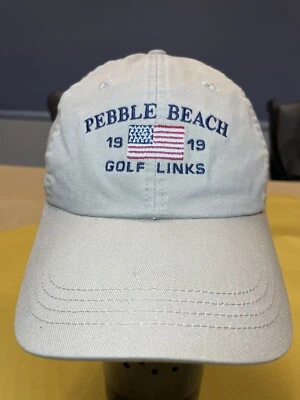 Sombrero de eslabones de golf Pebble Beach 1919 bordado bandera americana color caqui Foto 1 de 4