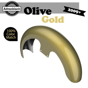 Advanblack Olive Gold 21" Reveal Wrapper Hugger Front Fender Fits Harley 2009+ - Picture 1 of 9