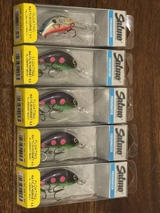 5 Salmo 4.5 F Rattlin' Hornet Crankbaits Blueberry Beast Yellow Holo Perch - Picture 1 of 3