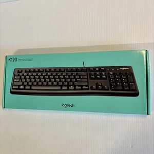 New/Sealed Logitech K120 Full-Size Wired USB Keyboard For Laptop Desktop Windows - Picture 1 of 12