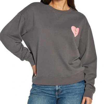 NWT Wildfox Women's Gray Graphic "I WISH IT WAS SATURDAY" Crewneck Sweater XS - Image 1 of 4