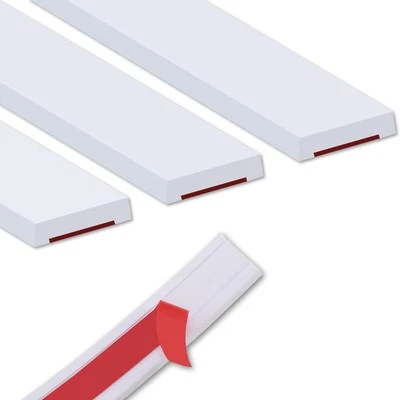 HUNGBAK Peel and Stick Tile Edge Molding, Flexible Finish Trim for 10 Feet, White