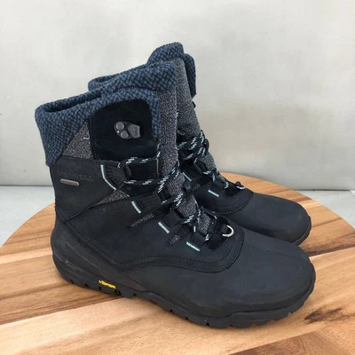 Merrell Mujer Paquete Frío Impermeable Invierno Botas de Nieve Negras Aisladas Talla 8 Foto 1 de 4