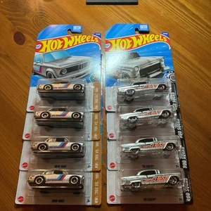 2025 Hot Wheels Zamac - 55 Chevy & BMW 2002 Exclusive H Case lot of 8 - In Hand! - Picture 1 of 3