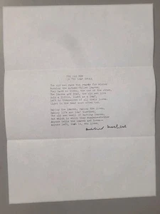 Archibald MaCliesh - signierter typisierter Brief - Die alten Männer im Blattrauch - Bild 1 von 3