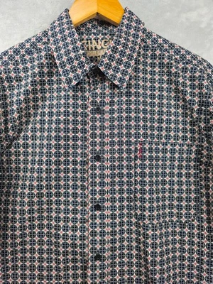 Camisa Cinch Calce Moderno Geométrica Floral Para Hombre Mediana Negra Vaquera Occidental Foto 1 de 4