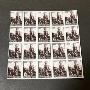 X20 Sellos de Soldado Casco de Acero del Tercer Reich Alemán Hoja Completa MNH SEGUNDA GUERRA MUNDIAL - Imagen 1 de 2