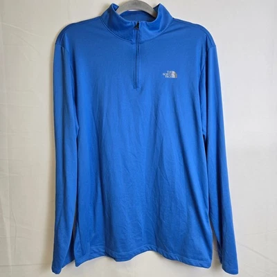 The North Face Elevation 1/4 Zip Long Sleeve Shirt, Blue,  Men's Size Medium - Image 1 of 4