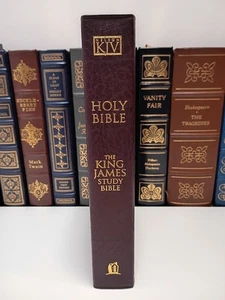 King James Beautiful Brown Leather Thumb Indexed Study Bible 5,700 Notes Maps - Picture 1 of 11