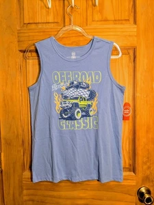 Wonder Nation Boys XL (14-16) Tank Top Blue Offroad Classic Summer Outdoor Vacay - Picture 1 of 6