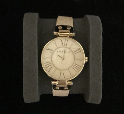 Anne Klein Womens  Rose Gold Watch Analog Blush Lthr Band Round MOP Face 10/9918 - Image 1 of 4