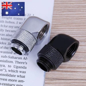G1/4 Inner Outer Dual Thread 90 Degree Rotary Water Tube Connector Adapter - Zdjęcie 1 z 14