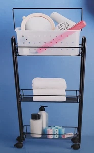 New Room Essentials Rolling Bathroom Storage Cart Shower Tower Removable Caddy - Picture 1 of 4