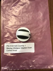 21001525 Maytag Whirlpool Washer Dryer Control Knob - Picture 1 of 6