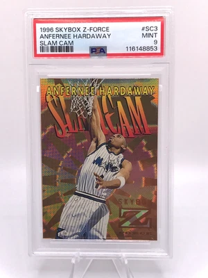 Anfernee Hardaway 1996-97 Skybox Z-Force Slam Cam #SC3 Magic Nueva Losa PSA 9 Como Nueva Foto 1 de 2