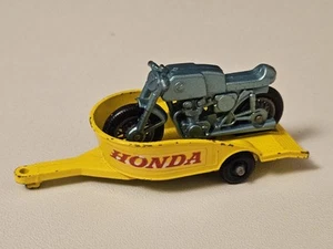 VINTAGE MATCHBOX SERIES LESNEY HONDA MOTORCYCLE AND TRAILER No. 38 1970 EX π¬π§ - Picture 1 of 13