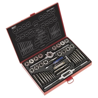 Sealey Ak3040 Tap And Die Set 40Pc Split Dies Metric - Image 1 of 3