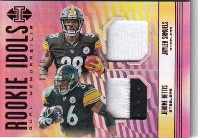 JAYLEN SAMUELS JEROME BETTIS 2018 Panini Illusions Rookie Idols Dual Patch 1/10! - Image 1 of 2