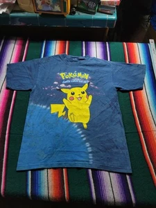 Vintage Pokemon Pikachu 2000 Nintendo Tie Dye T-Shirt Size Youth Large - Picture 1 of 7