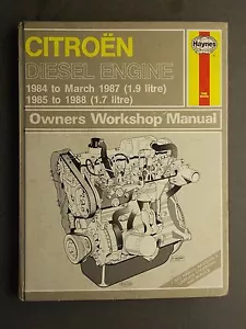 Motore Diesel Haynes Citroen 1984-1987 (1,9 litri) 1985-1988 (1,7 litri) 1988 - Foto 1 di 7