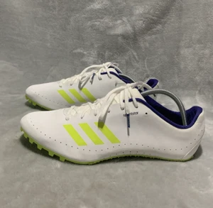 Adidas Adizero Sprintstar Shoes Mens Size 12.5 White Yellow Running Sprint Track - Picture 1 of 15
