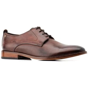 Base London Script Mens Brown Lace Up Formal Casual Brogues Shoes Size 6-12