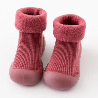 Bebé Niño Pequeño Zapatillas Antideslizantes Niña Niños Niños Algodón Térmico Calcetines Zapatos Invierno Foto 1 de 4