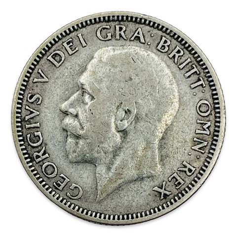 1933 Great Britain .500 Silver Shilling George V #GB7172 Cover