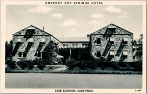 Vintage Lake Elsinore, California Amsbury Hot Springs Hotel Photo Postcard 3965 - Picture 1 of 2