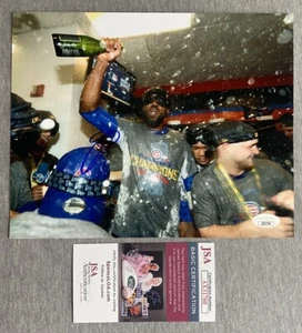 CHICAGO CUBS- DEXTER FOWLER AUTOGRAPH 8x10 WORLD SERIES 2016 PHOTO JSA AX31760 - Picture 1 of 1