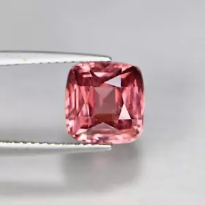 5.01 CTS NATURAL PINK ZIRCON CUSHION SHAPE LOOSE GEMSTONE FROM BURMA - Picture 1 of 2