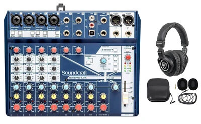 Soundcraft Notepad-12FX 12-Channel Mixer w/USB I/O + Effects + Studio Headphones - Image 1 of 4