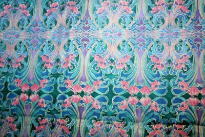 COLECCIÓN WINDSOR DE HOFFMAN-FLORECE EN AZUL Y ROSA -TELA 100% ALGODÓN Foto 1 de 3