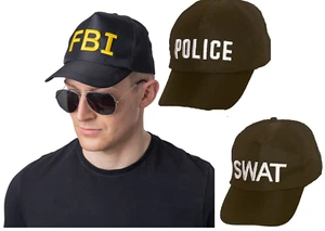 Sombrero De Policía SWAT FBI Para Adultos Accesorio De Disfraz Nuevo - Imagen 1 de 4