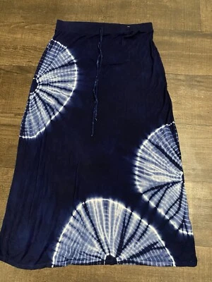 Falda LAPIS Azul y Blanco Boho Tie Dye Talla XL Foto 1 de 4