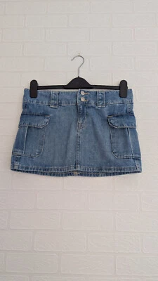 Blue Denim Mini Skirt size XS Y2K Pockets - Image 1 of 4