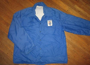 OLD STYLE BEER NYLON JACKET vtg 70s 80s Windbreaker Satin Coat Patches XL - Picture 1 of 7
