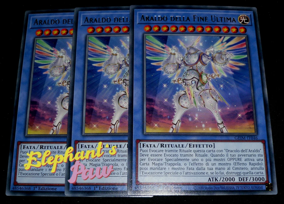 Yugioh - 3 X Araldo della Fine Ultima RARA - GEIM-IT046 1° Edizione - Immagine 1 di 1