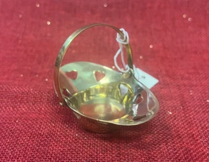 10er Set Gold Mini Herz Körbe - Hochzeiten, Duschen, Partys, Valentinstag - Bild 1 von 3