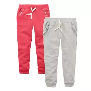 Kid Girls' 2 Pack French Terry Joggers Set Size 4-8 - Picture 1 of 12