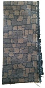 Upholstery Fabric Swatch. Medium Shades Of Blues 18.25" X 4". #12 Bat - Picture 1 of 4